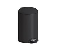 COSMIC - Papelera Baño | Acabado Negro Mate - Ideal para Baños, Lavabos y Aseos | Medidas 20,4 x 29 x 24 cm