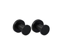 Cosmic Percha de baño individual con embellecedor redondo decorativo e instalación dual Kubic Cosmic. Negro Variante única