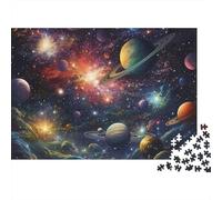 Cosmic Planet Scene Adulto Puzzles 1000 Piezas Material Reciclable Starry Sky Puzzle para Adultoos Puzzle Game Props Interesante Juego Familiar Regalo para Mujeres 70x50cm/1000pcs