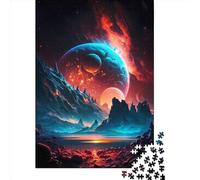 Cosmic Planet Spectacle 500 piezas rompecabezas adulto creativo rectangular rompecabezas de madera rompecabezas regalo para amigos y familia 500 piezas (52 x 38 cm)