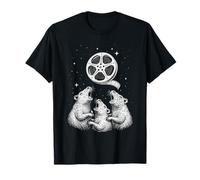 Cosmic Rat Choir Under Film Reel Moon Cinema Camiseta
