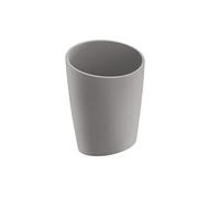 COSMIC Saku Portacepillos de Dientes para Encimera de Diseño Minimalista Fabricado en Plástico. Vaso para Cepillo de Dientes. Recipiente Ovalado para Lavabo de Color Piedra Mate