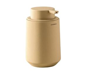 COSMIC Saona Dispensador de Jabón para Baño de Diseño Elegante Fabricado en Resina. Dosificador de Encimera para Aseo y Cocina de Tacto Suave. Accesorio Recargable de 350 ml en Color Sand