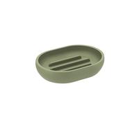 COSMIC SAONA Jabonera para Baño o Cocina de Diseño Elegante Fabricada en Resina. Soporte para Pastillas de Jabón. Accesorio de Tacto Suave para Lavabo de Color Olive