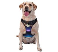 Cosmic Saturn - Chaleco de tracción para mascotas, estampado mediano, ideal para pasear perros, senderismo, viajes diarios