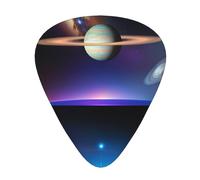 Cosmic Saturn - Juego de púas de guitarra, 3 grosores diferentes, 12 piezas para una variedad de instrumentos