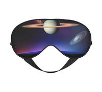 Cosmic Saturn Prints - Máscara de ojos de doble cara con diseño ajustable, bloqueo de luz y transpirable, adecuada para descansar y viajar.