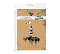 Cosmic Shimmer Juego de sellos de goma precortados con texto en inglés «I'll Be Your Umbrella» de Andy Skinner y Katy Sue. Imagen de 4.7 x 3.5 pulgadas y cita de 0.5 x 3.5 pulgadas para estampar en