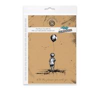 Cosmic Shimmer The Places You Will Go - Juego de sellos de goma precortados de Andy Skinner y Katy Sue. Imagen de 4.7 x 3.8 pulgadas y cita de 0.4 x 3.4 pulgadas para estampar en medios mixtos