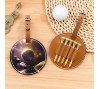 Cosmic Shining Planet - Bolsa organizadora de camisetas de golf, bolsa deportiva portátil marrón con clip para cinturón, fácil de transportar