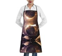 Cosmic Shining Planet - Delantal unisex ajustable con bolsillos para mujer, chef, cocina, barbacoa, manualidades, salón, jardinería, Cosmic Shining Planet, Taille unique