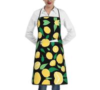 Cosmic Shining Planet - Delantal unisex ajustable con bolsillos para mujer, chef, cocina, barbacoa, manualidades, salón, jardinería, Fruta de Limón, Taille unique
