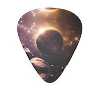 Cosmic Shining Planet - Púas de guitarra clásicas, triángulo, bajo, acústica y eléctrica, para guitarristas, 12 piezas