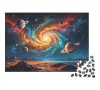 Cosmic Spiral Galaxy Adult Jigsaws 1000Pc Recycled Material Fantasy Space Jigsaw Puzzle Educativo Game Descompresión Parent Child Game Props para Home 52x38cm/1000pcs