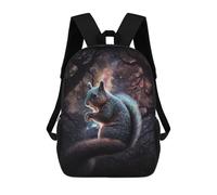 Cosmic Squirrel in Starry Forest Mochilas Impresas En 3D Para Niños 17inch Mochilas De Moda Informales Para El Día A Día, Bolsas De Viaje, Mochilas Informales Para Exteriores Para Niños Y Niñas