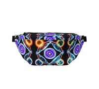 Cosmic Stars - Riñonera cruzada grande, regalos para disfrutar de deportes, festivales, entrenamiento, viajes, correr, casual, color negro, talla única, Black, Talla única