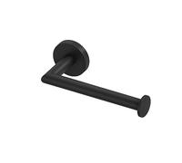 COSMIC Start Portarrollos de Papel Higiénico Sin Tapa para el Baño de Diseño Circular y Minimalista. Soporte de Papel Derecho para WC de Metal. Accesorio para Aseo de Color Negro Mate