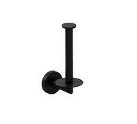 COSMIC Portarrollos Vertical de Metal Resistente para Baño, Instalación Fácil con Tornillos, Diseño Circular Moderno, Alta Durabilidad y Resistencia a la Humedad, Serie Start, Color Negro