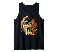 Cosmic Storytime - Astronauta Alien Bigfoot Moon Scene Camiseta sin Mangas