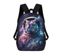 Cosmic Tiger Astronaut Art Print Mochilas Impresas En 3D Para Niños 17inch Mochilas De Moda Informales Para El Día A Día, Bolsas De Viaje, Mochilas Informales Para Exteriores Para Niños Y Niñas