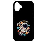 Cosmic Vibes Only Astronaut Space Planets Design Carcasa para iPhone 16 Plus