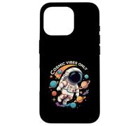 Cosmic Vibes Only Astronaut Space Planets Design Carcasa para iPhone 16 Pro