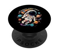 Cosmic Vibes Only Astronaut Space Planets Design PopSockets PopGrip Adhesivo
