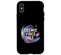 Cosmic Vibes Only Galaxy Space Universe Aesthetic Carcasa para iPhone X/XS