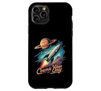 Cosmic Vibes Only Retro Space Rocket Planet Galaxy Aesthetic Carcasa para iPhone 11 Pro