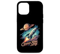 Cosmic Vibes Only Retro Space Rocket Planet Galaxy Aesthetic Carcasa para iPhone 12/12 Pro