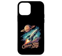 Cosmic Vibes Only Retro Space Rocket Planet Galaxy Aesthetic Carcasa para iPhone 12 Mini