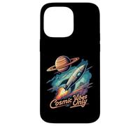 Cosmic Vibes Only Retro Space Rocket Planet Galaxy Aesthetic Carcasa para iPhone 14 Pro MAX