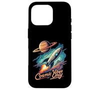 Cosmic Vibes Only Retro Space Rocket Planet Galaxy Aesthetic Carcasa para iPhone 16 Pro