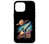 Cosmic Vibes Only Retro Space Rocket Planet Galaxy Aesthetic Carcasa para iPhone 16 Pro MAX