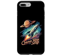 Cosmic Vibes Only Retro Space Rocket Planet Galaxy Aesthetic Carcasa para iPhone 7 Plus/8 Plus