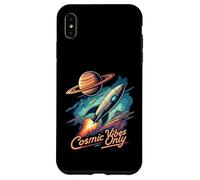 Cosmic Vibes Only Retro Space Rocket Planet Galaxy Aesthetic Carcasa para iPhone XS MAX