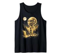 Cósmico Alien Bosque Luna Cascada Ciencia Ficción Divertido Camiseta sin Mangas