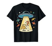 Cósmico OVNI Cartoon Numbers 6 7 Six Seven Retro Sci-Fi Fun Camiseta