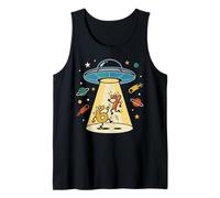 Cósmico OVNI Cartoon Numbers 6 7 Six Seven Retro Sci-Fi Fun Camiseta sin Mangas