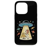 Cósmico OVNI Cartoon Numbers 6 7 Six Seven Retro Sci-Fi Fun Carcasa para iPhone 13 Pro