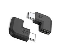 Cosmin 2 Unids/Set 90 Grados áNgulo Recto USB 3.1 Tipo C Convertidor Macho a Hembra Adaptador USB-C para Conector PortáTil de TeléFono Inteligente
