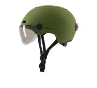 Cosmo Connected Cosmo Fusion - Casco Inteligente para Bicicleta y Patinete con Visera, Talla Adulta, Intermitente, luz de Freno automática, Uso compartido de Viaje, detección de caída