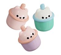 COSMOBETTY 3 Piezas Fabricante de Espuma Limpiadora Taza para Hacer Espuma de Pp, Forma de Oso, Portátil, Limpieza Profunda, Compatible con Limpiadores Faciales y Gel de Baño, Uso en Rutina