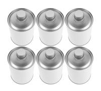 COSMOBETTY 500ml Lata Redonda de Hojalata 6 Piezas con Tapa | Resistente al Óxido, Cierre Hermético, Uso Industrial y Proyectos Diy, Apertura Fácil, Color Blanco