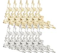 COSMOBETTY 60piezas Protector de Esquinas DIY de Hierro para Álbumes y Cajas de Madera Amarillo Blanco Resistente y Decorativo para Cuadernos y Scrapbooking Vintage