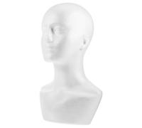 COSMOBETTY Cabeza de Maniquí Soporte Fácil de Mover de Plástico Blanco con Base Grande que Previene Caídas , Adecuado para Sombreros y Pelucas en Aprendizaje de Pintura y Varios estilos