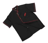 COSMOBETTY Camisa y Catering Profesional Adecuado para Uniformes de Cocina de Manga Corta en Algodón Negro, Transpirable y Resistente al Aceite Varios Estilos de Chef Varios Estilos