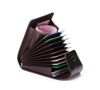 COSMOBETTY Cartera Hombre Monedas Hebilla, Cuero PU, Café, Oficina | Bolsa de Almacenamiento para Documentos, Estilo Moderno, Uso Diario, para Hombres, Traslado y Negocio