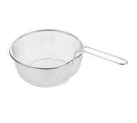 COSMOBETTY Colador de Acero Inoxidable para Cocina Cesta Filtrante de Malla Fina con Gancho para Ollas Escurridor de Pasta y Fideos Multiusos Utensilio Ligero y Resistente para Hogar