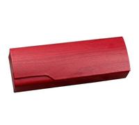 COSMOBETTY Estuche de Limpiar Diseño de Madera de Gafas para Caja Sol Rojo Resistente Portátil y Sol, Fácil Seguro Bolso Lectura